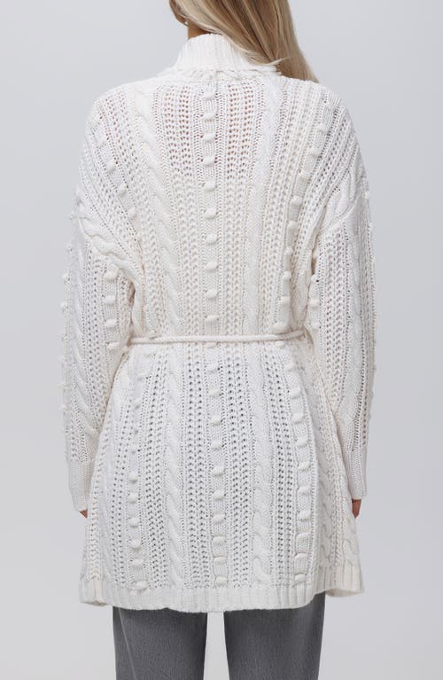 525 AMERICA 525 PENELOPE FRAY CABLE STITCH CARDIGAN