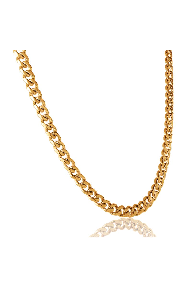 Lucky Brand Gold-Tone Curb Chain Necklace, Main, color, Gold