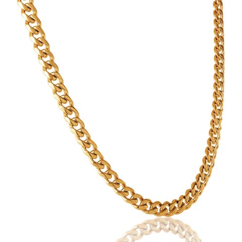 Gold-Tone Curb Chain Necklace