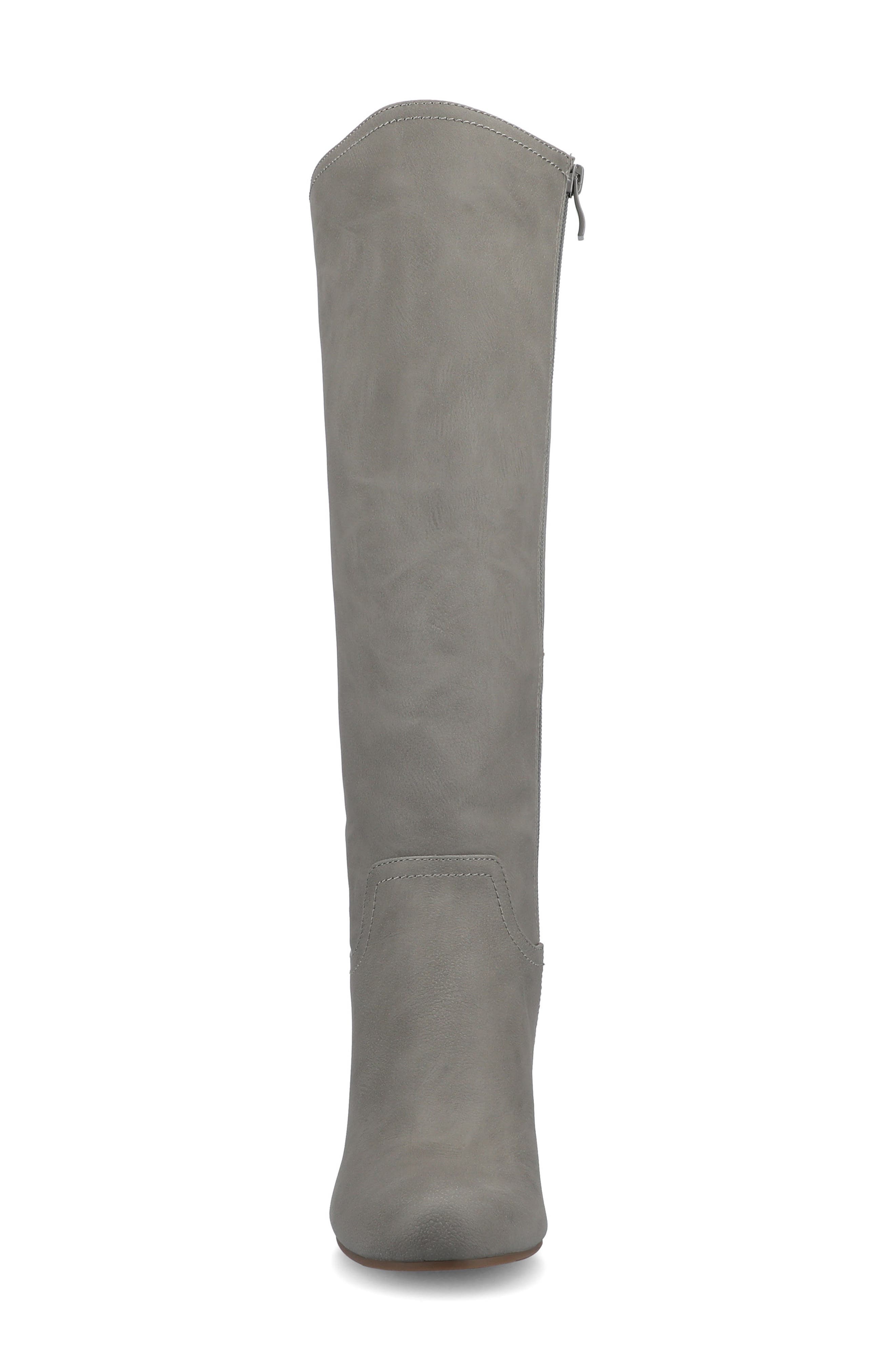Langly Wedge Heel Tall Boot - Wide Calf, Alternate, color, GREY
