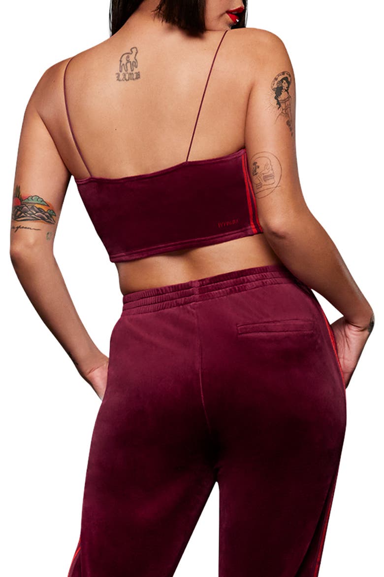 Velvet Bralette, Alternate, color, RED