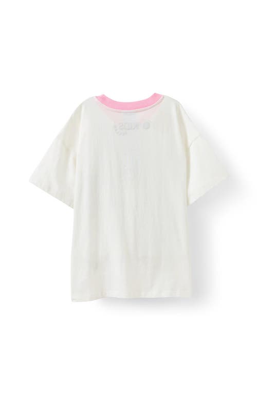 Shop Cotton On Kids Kid's License Drop Shoulder Short Sleeve Tee In Polly Pocket Vanilla