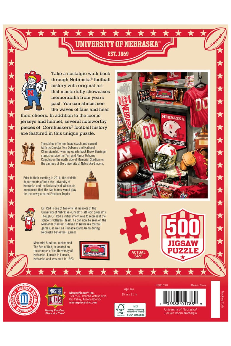 Nebraska Cornhuskers Locker 500pc Puzzle, Alternate, color, Multicolor