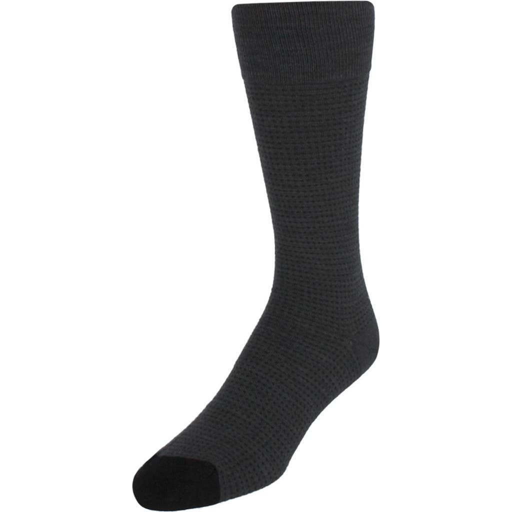 Trafalgar Alderic Birdseye Patterned Mid-calf Merino Wool Socks