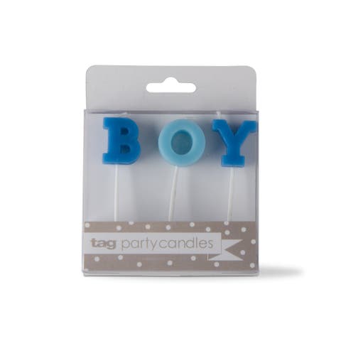 Boy Celebration Candle Set Multicolor Sculpted Flame Candles