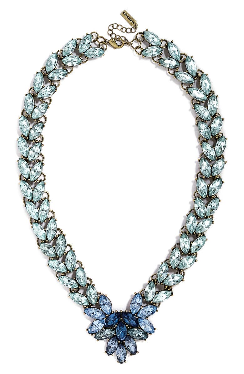 BaubleBar Crystal Brooch Collar Necklace, Main, color,