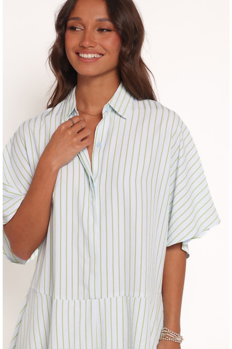 Sebastian Stripe Romper, Alternate, color, GREEN BLUE STRIPE