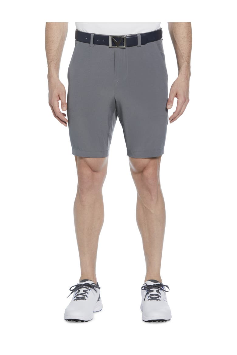 Big & Tall Flat-Front Golf Shorts, Main, color, QUIET SHADE