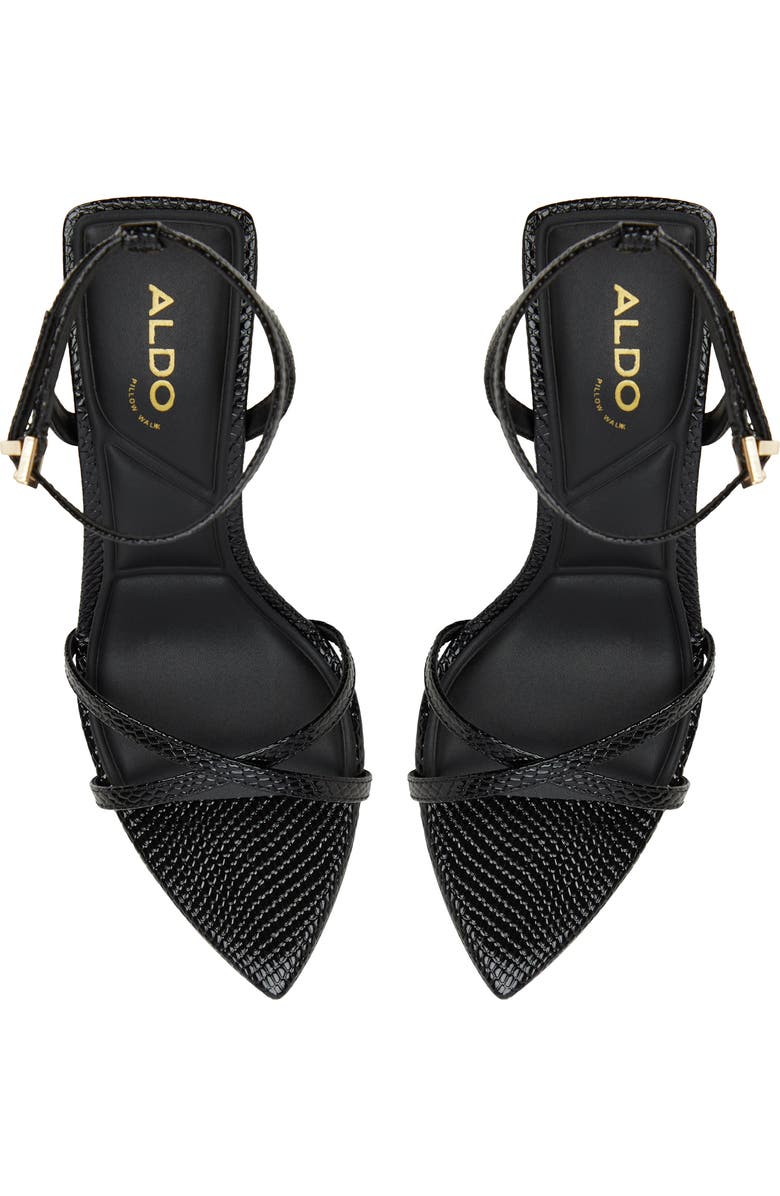 ALDO Adrina Ankle Strap Sandal, Alternate, color, Black