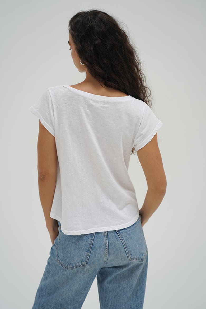 Kaden Cotton V Neck, Alternate, color, White