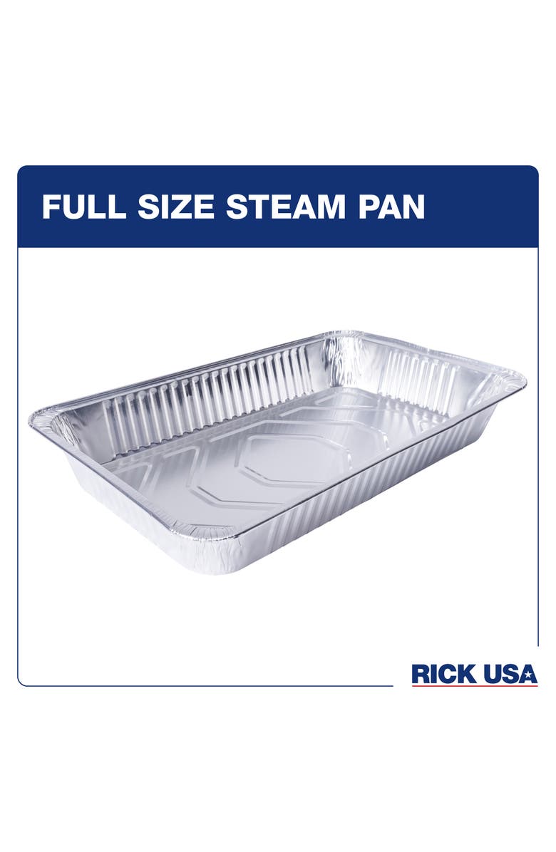 RICK USA Full Size Steam Pan 10pk, Alternate, color, Silver