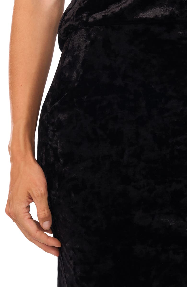 Halogen<sup>®</sup> Crushed Velvet Pencil Skirt, Alternate, color, Rich Black