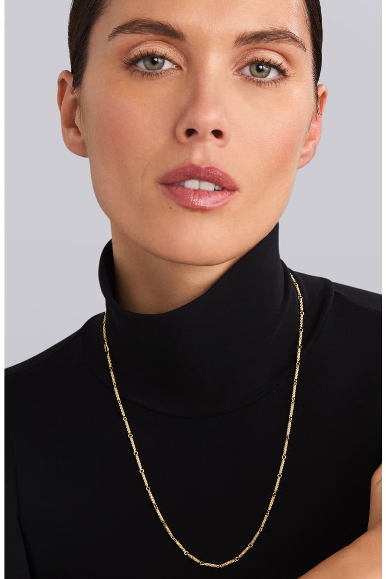 Signature Caviar Station Necklace, Alternate, color, GOLD