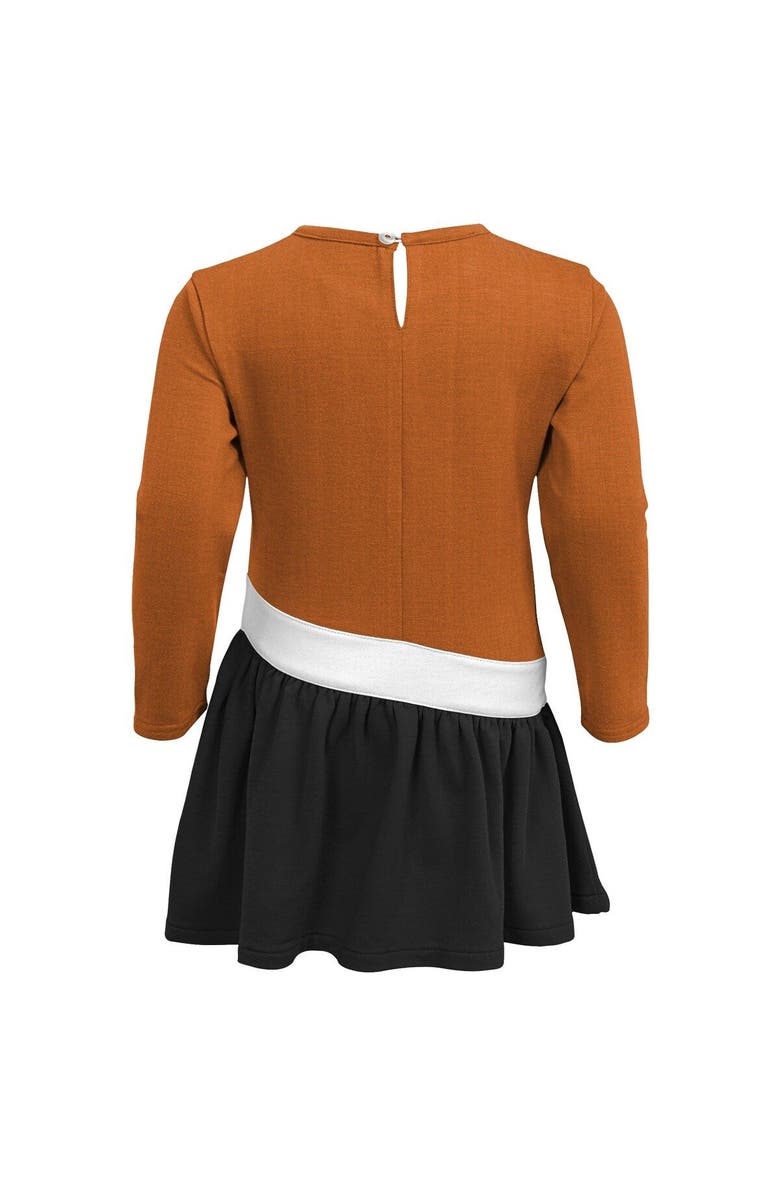 Outerstuff Girls Preschool Texas Orange Texas Longhorns Heart to Heart French Terry Dress, Alternate, color,