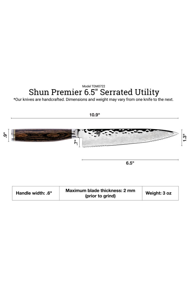 PREMIER SERRATED UTILITY 6.5, Alternate, color, BROWN