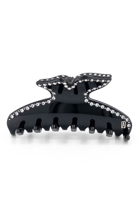 Dore acetate and crystals hair clip
