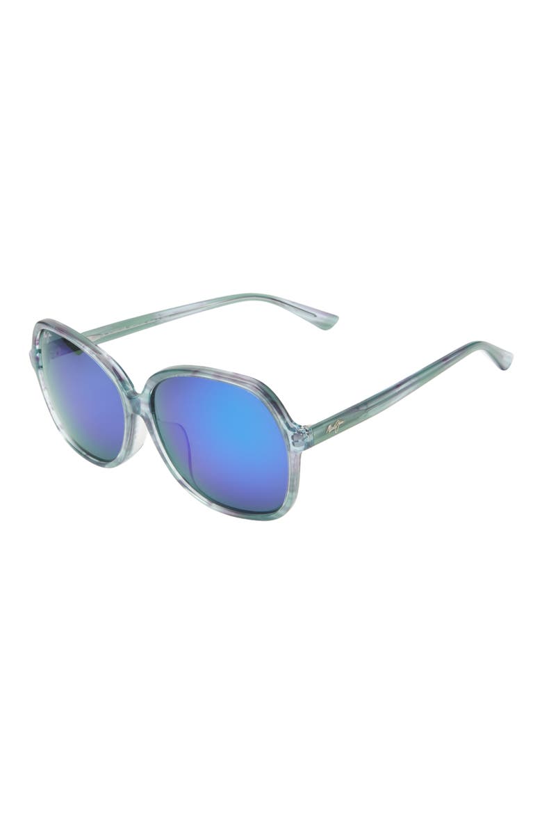 59mm Core Round Polarized Sunglasses, Alternate, color, BLUE BLUE BLUE