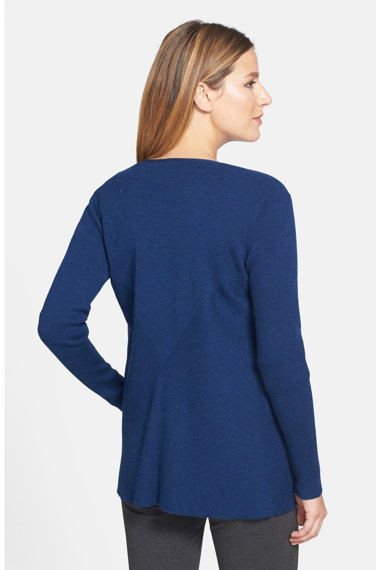 Angled Front Shaped Cardigan, Alternate, color, BLUE BONNET