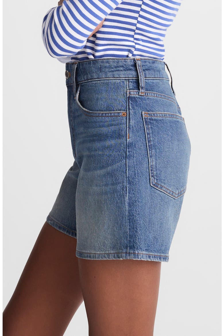 The Perfect Vintage High Waist Mid Length Denim Shorts, Alternate, color, IRMO WASH