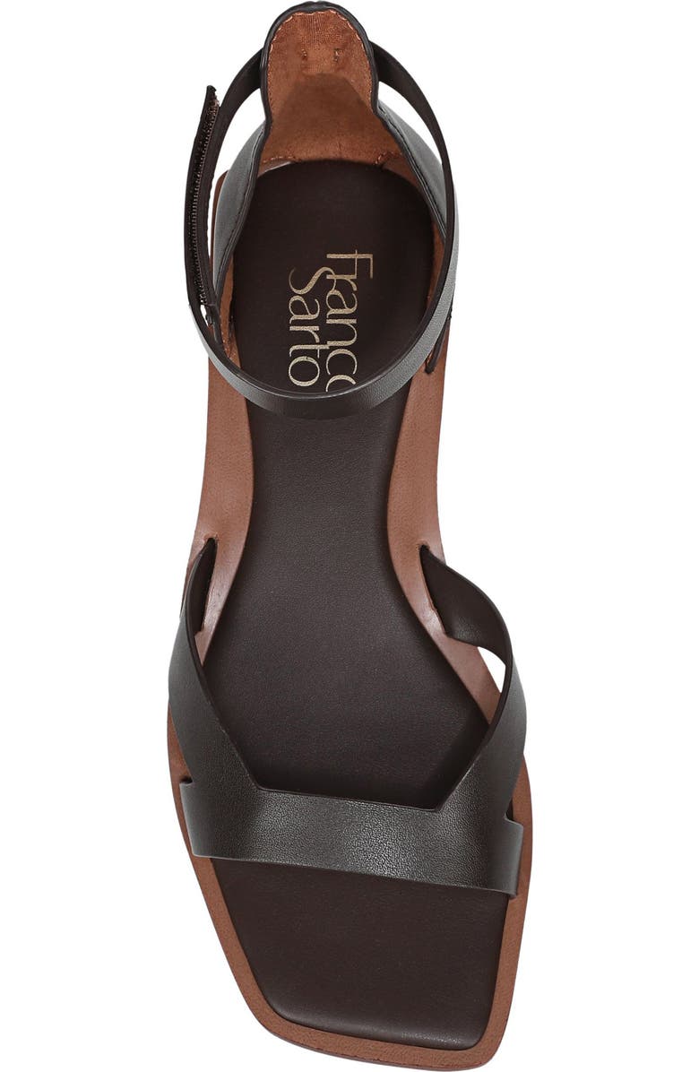 Franco Sarto Elisa Ankle Strap Sandal, Alternate, color, Chocolate Brown