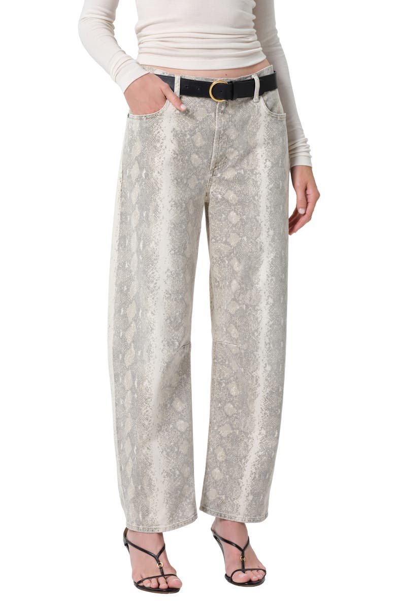 Citizens of Humanity Miro High Waist Relaxed Barrel Jeans, Alternate, color, Python Snake Print