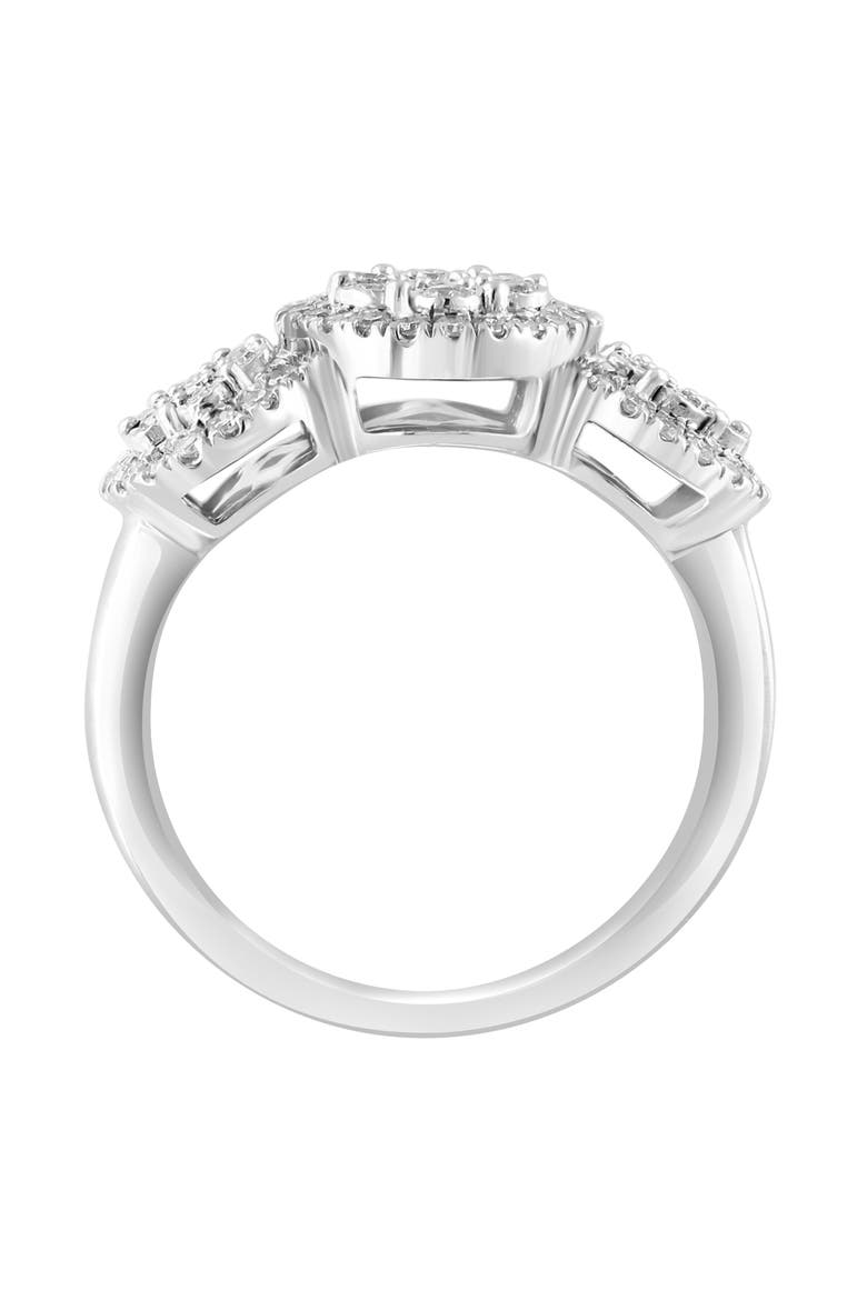 Sterling Silver Diamond Cluster Ring, Alternate, color, SILVER