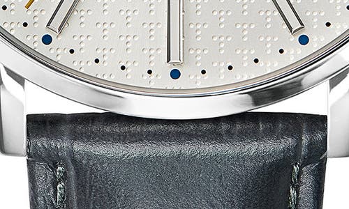 Ted Baker Phylipa Leather Strap Watch, 41mm In Gray
