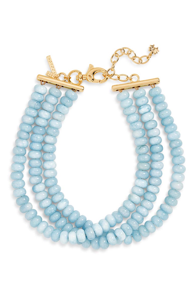 Diana Triple Row Blue Aventurine Choker, Main, color, BLUE AVENTURINE