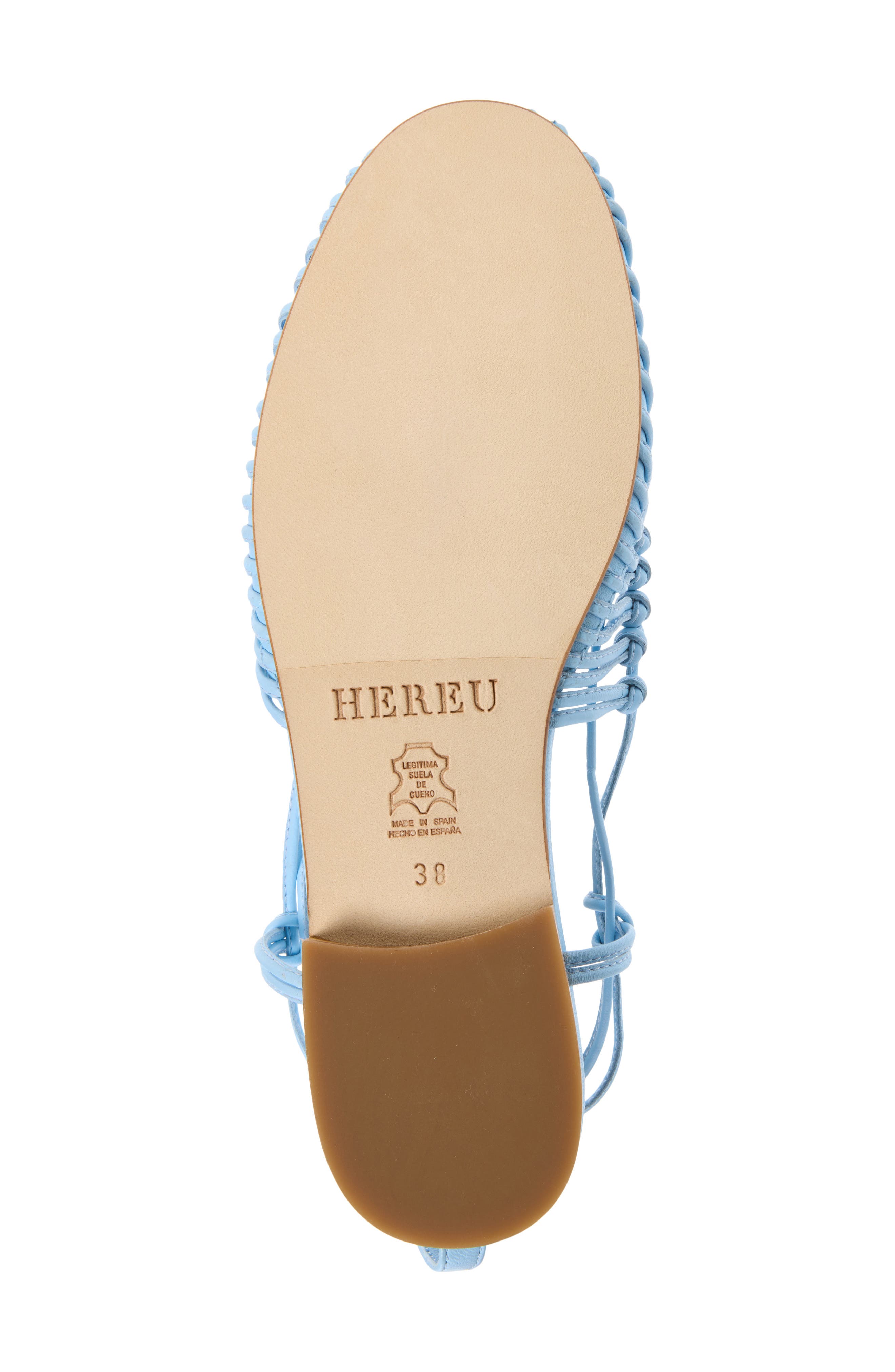 HEREU Knotted Round Toe Sandal, Alternate, color, Baby Blue
