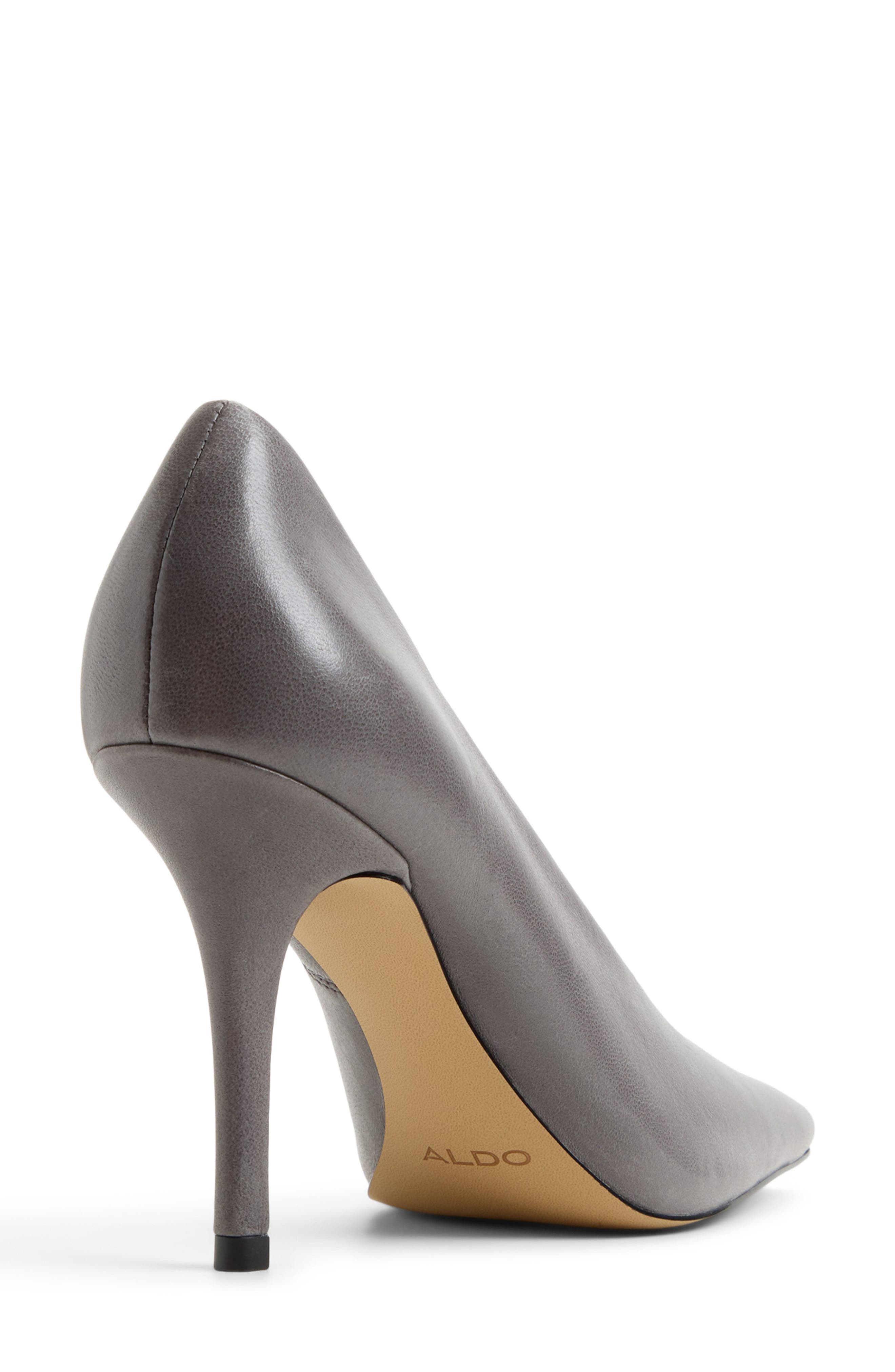 Velia Leather Pump, Alternate, color, DARK GREY