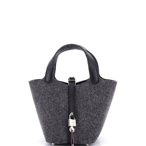 Picotin Lock Bag Felt with Leather PM