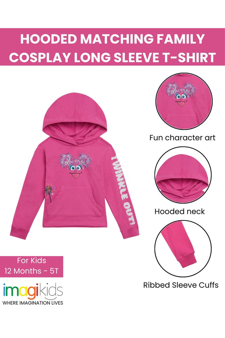 Hooded T-Shirt, Alternate, color, Abby Cadabby Pink