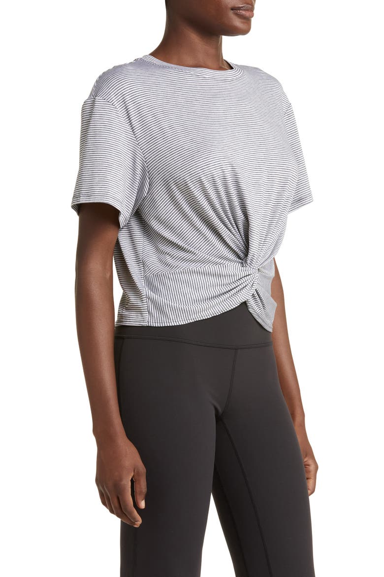 Twist Stripe T-Shirt, Alternate, color, WHITE