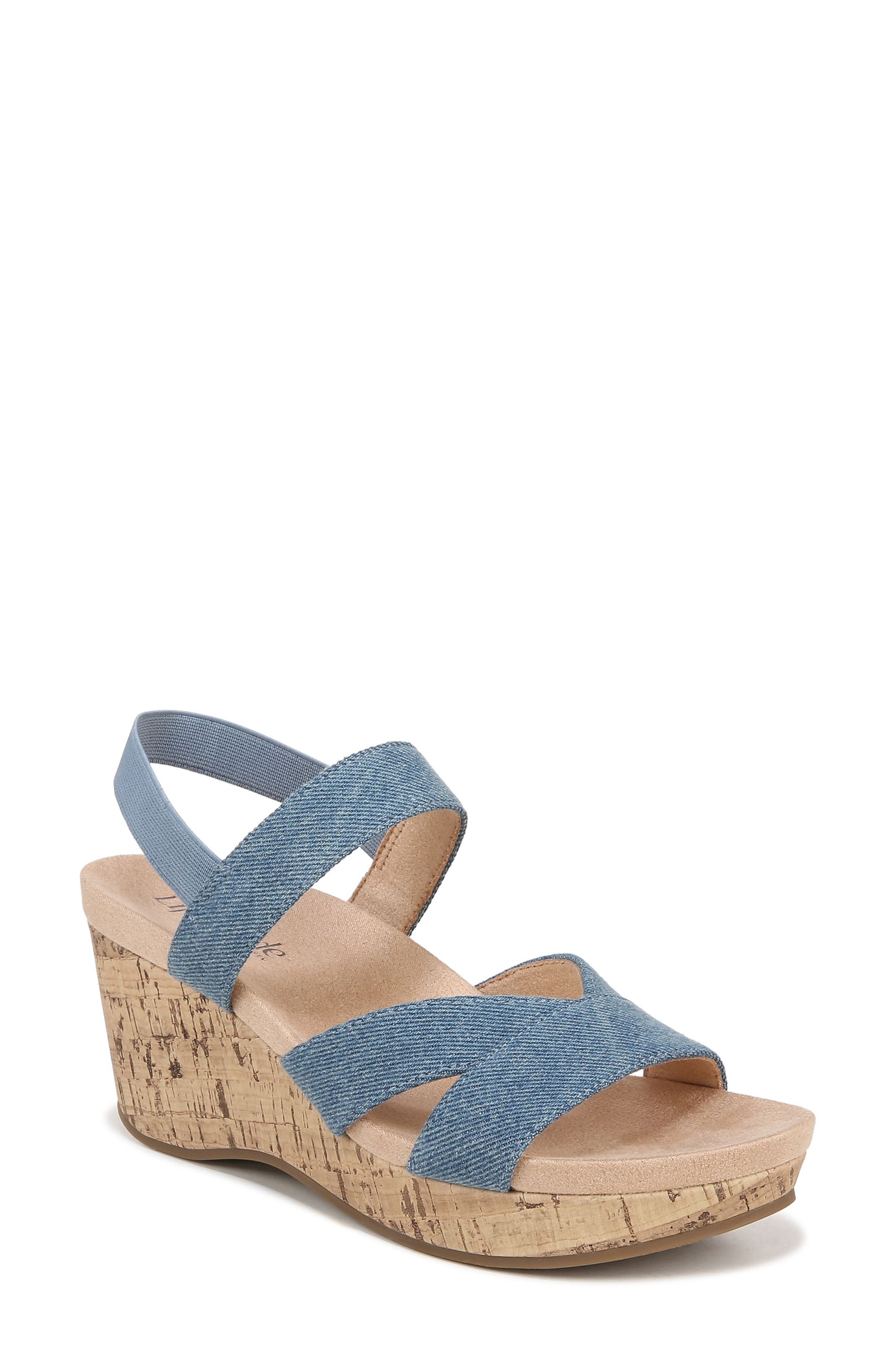LifeStride Danita Slingback Platform Wedge Sandal, Main, color, 