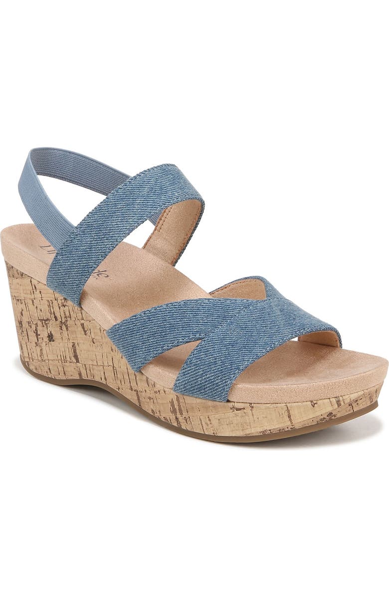 LifeStride Danita Slingback Platform Wedge Sandal, Main, color,