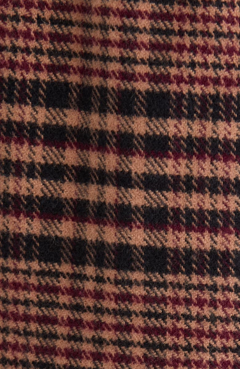 Marine Layer Allison Plaid Pull-On Wide Leg Moleskin Pants, Alternate, color, Warm Plaid