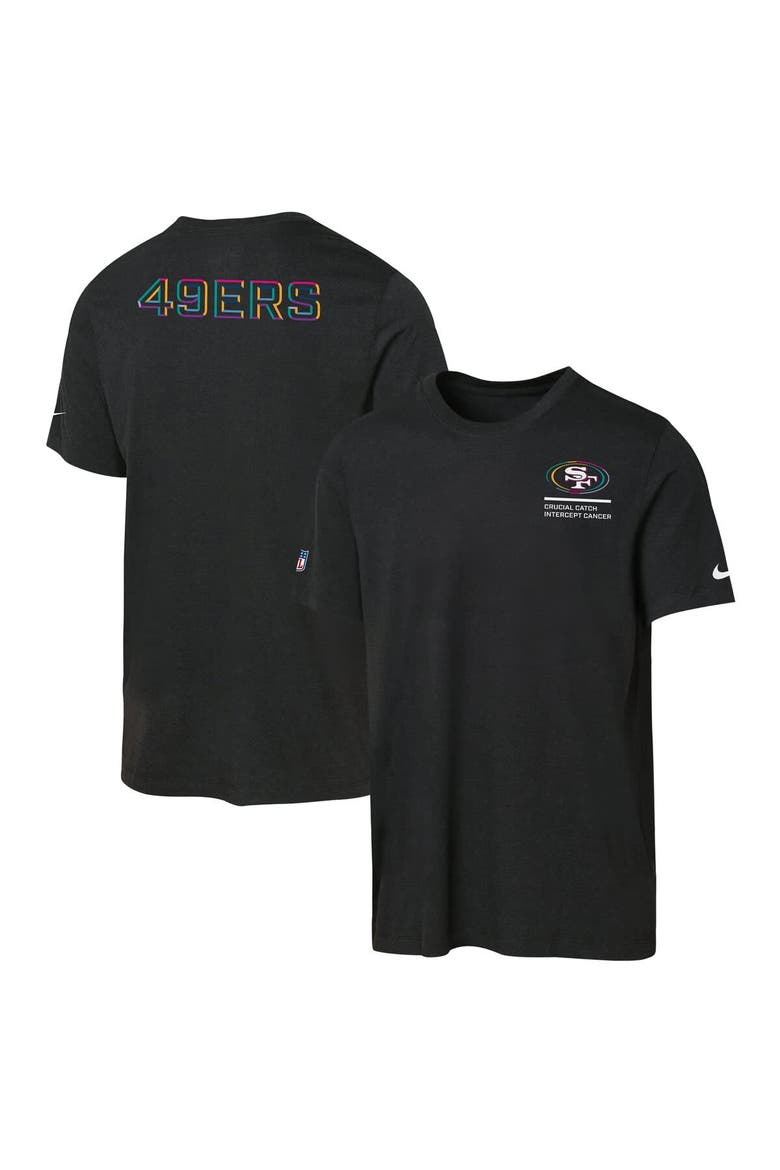 Youth Nike Black San Francisco 49ers 2025 NFL Crucial Catch Tri-Blend Dri-FIT T-Shirt, Main, color, Black