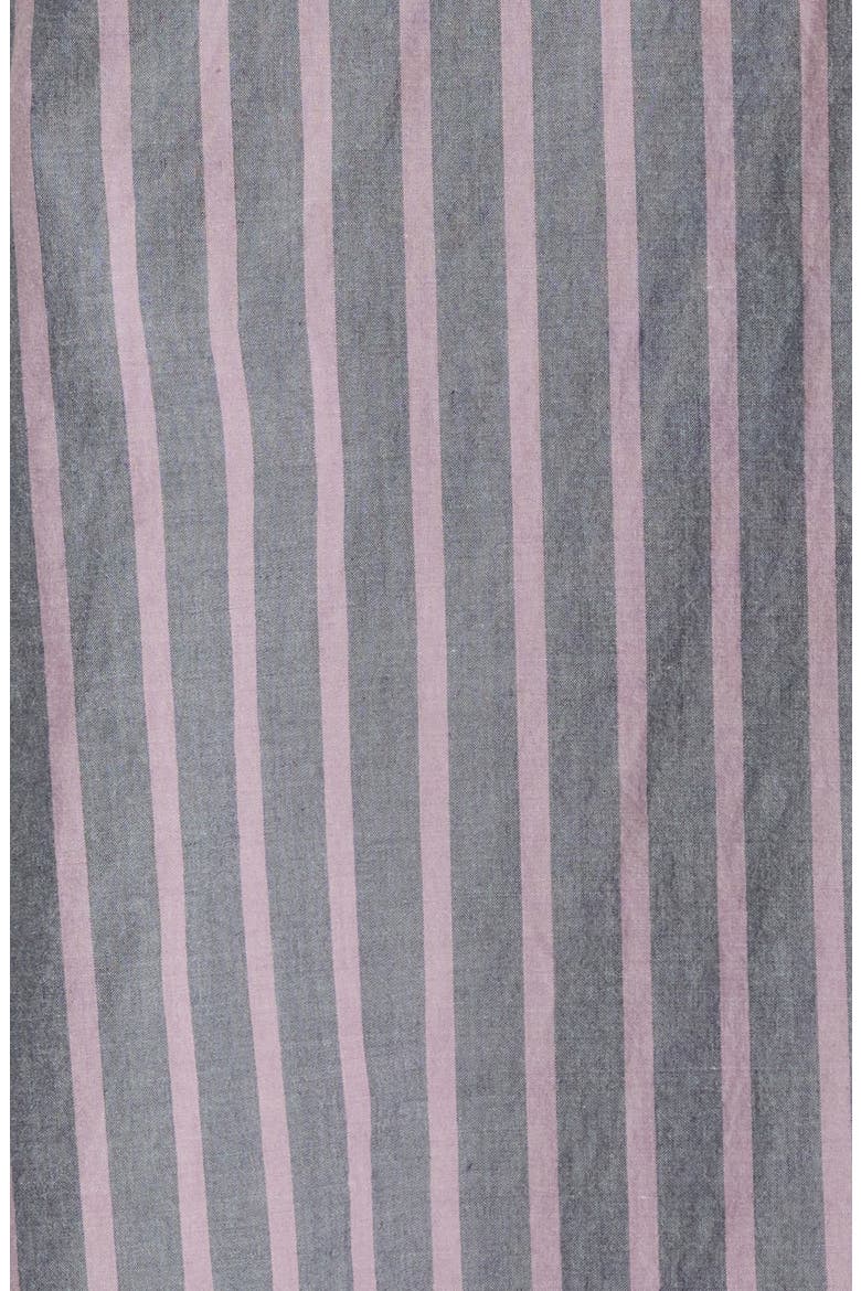 Arden Pima Cotton Midi Shirtdress, Alternate, color, NAVY/ LILAC STRIPE