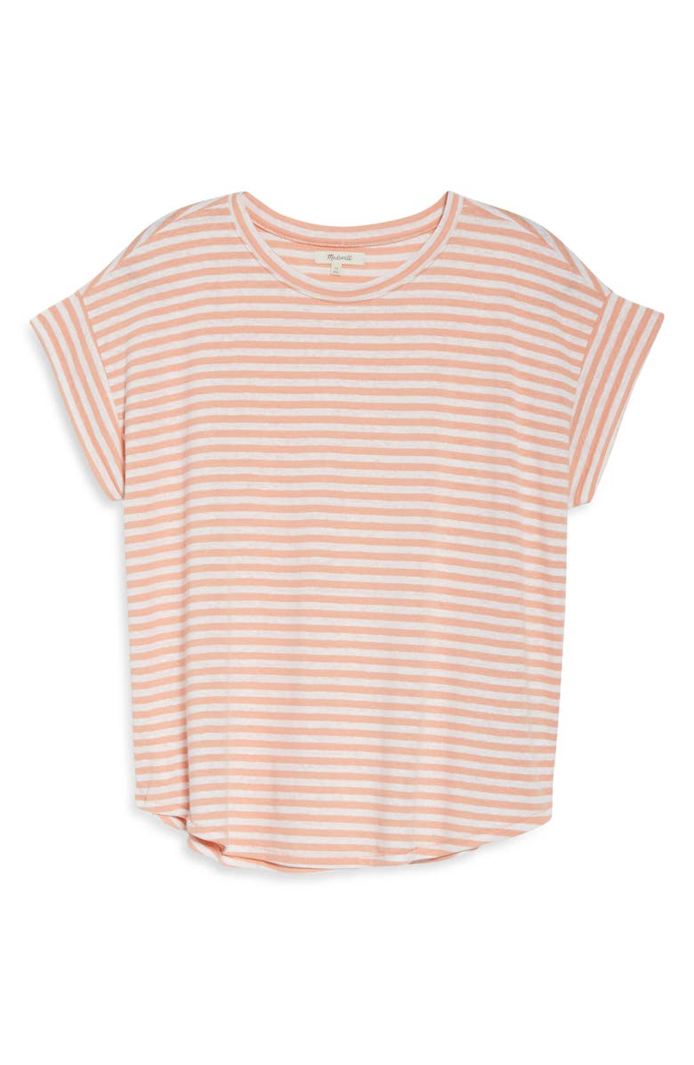 Madewell Linen-Blend Asbury T-Shirt, Alternate, color, 