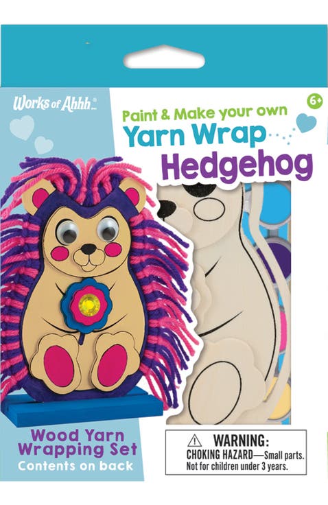 Hedgehog - Wood Yarn Wrapping Craft Kit