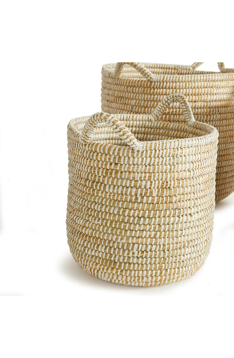 Napa Home & Garden Rivergrass Round Baskets With Handles Set of 3, Alternate, color, 