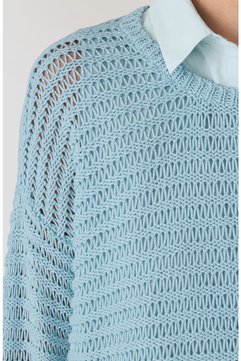 Crewneck Oversize Organic Cotton Sweater, Alternate, color, PALE SKY
