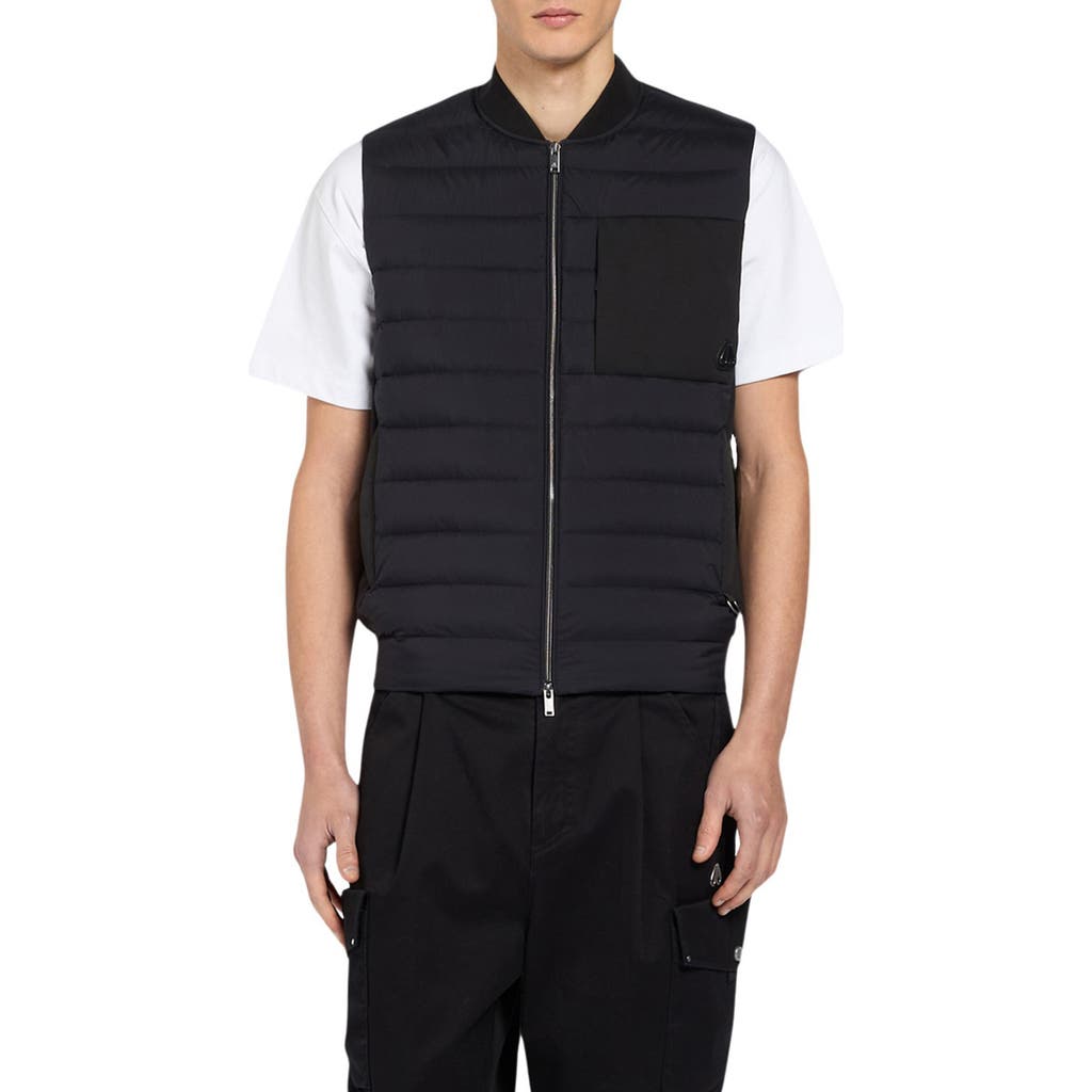 Moose Knuckles Air Down Anderson Vest In Black/black