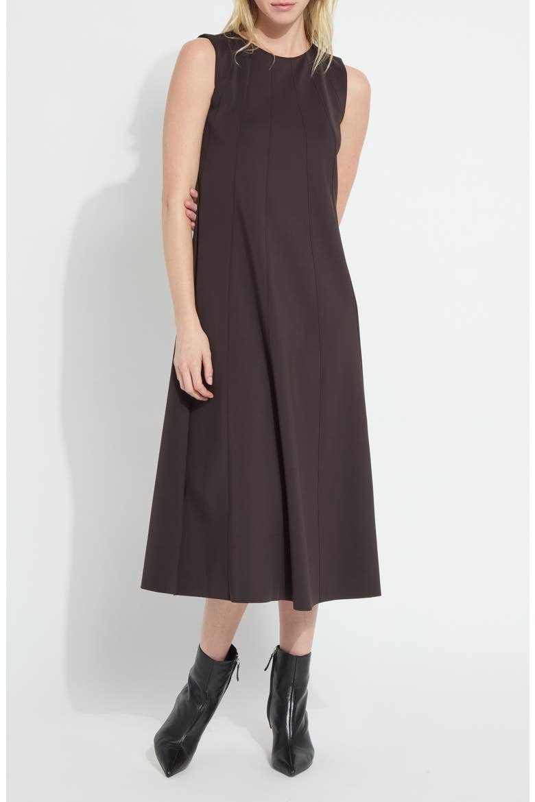 Maurelle Neoprene Seamed Dress, Main, color, DOUBLE ESPRESSO