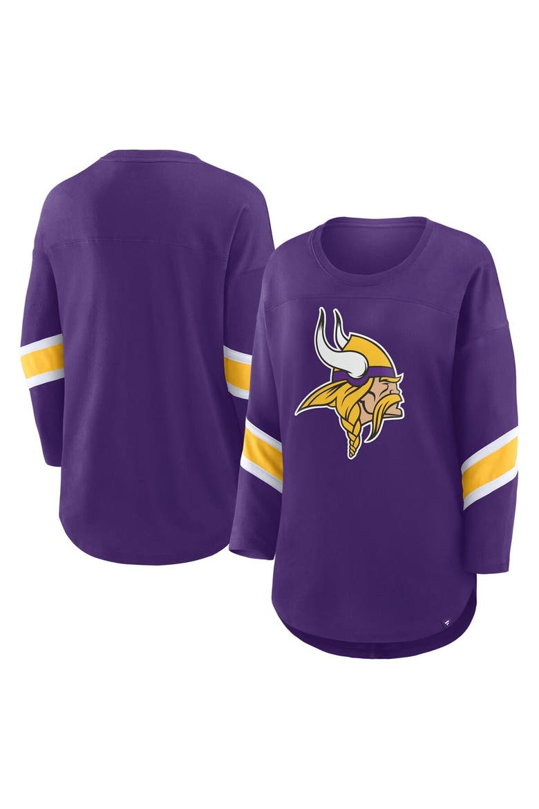 Women's Fanatics  Purple Minnesota Vikings Redzone 3/4-Sleeve T-Shirt, Main, color, Purple