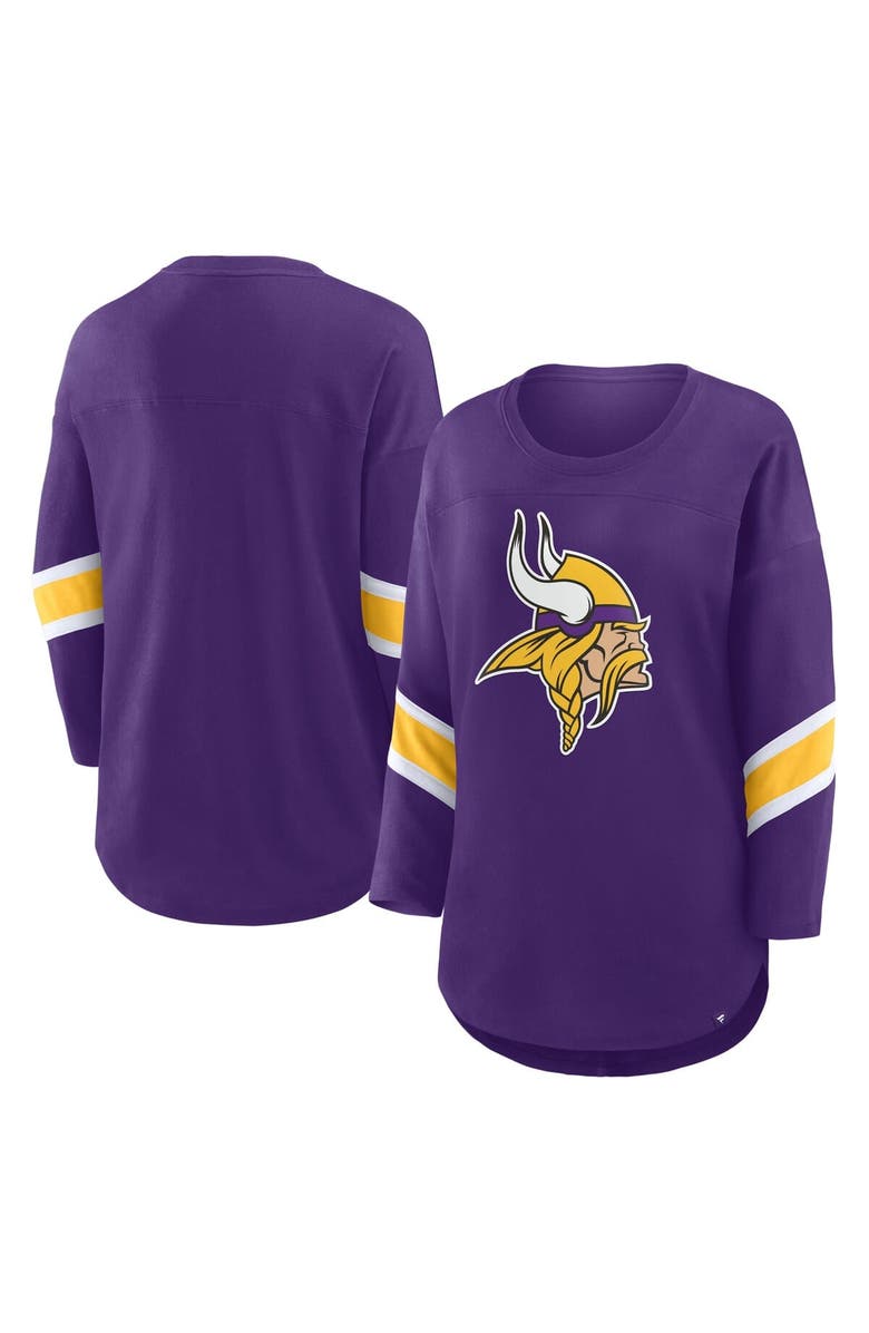 FANATICS Women's Fanatics Purple Minnesota Vikings Redzone 3/4-Sleeve T-Shirt, Main, color, Purple