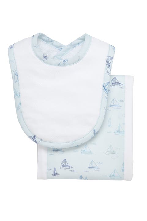 Print Drooler Bib & Burp Set