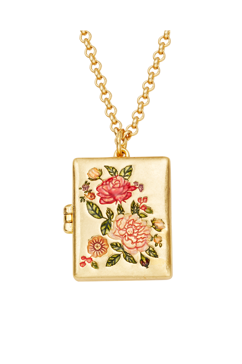 Eve Floral Locket, Main, color, Gold