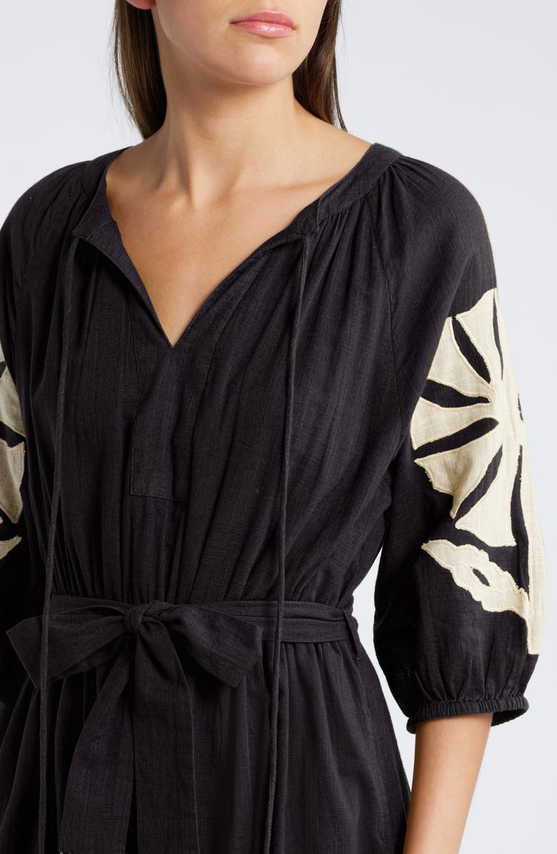 CIEBON Tiana Embroidered Cotton Midi Dress, Alternate, color,