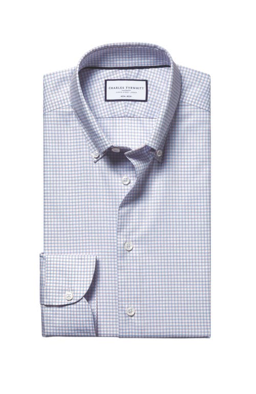 CHARLES TYRWHITT CHARLES TYRWHITT NON-IRON PINPOINT OXFORD CHECK SHIRT